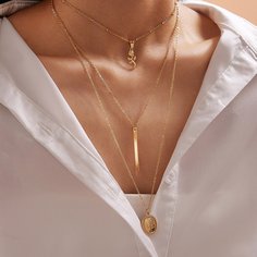 Многослойное ожерелье с цветком Shein