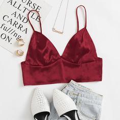 Атласный топ Shein