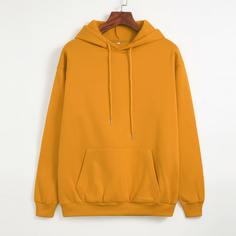 на кулиске Ровный цвет Повседневный Свитшоты Shein