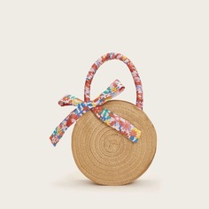 Соломенная сумка с бантом для девочек Shein