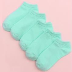 5 пар однотонные носки Shein
