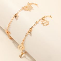 Бабочка Детские ножные Браслеты Shein