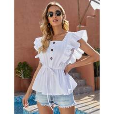 Пояс Одноцветный милый Блузы Shein