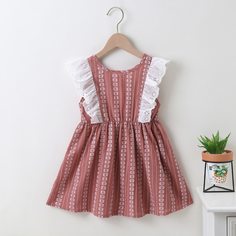 Платье с оборкой для девочек Shein