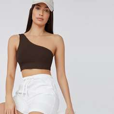 Кроп топ на одно плечо Shein