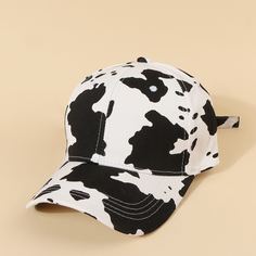 Мужская бейсболка с коровьим рисунком Shein