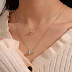 Многослойное колье со стразами Shein