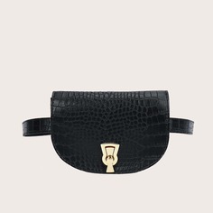 Поясная сумка с крокодиловым узором Shein
