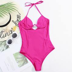 Слитный купальник на косточках Shein