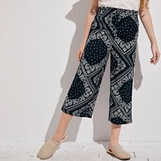 Брюки с принтом пейсли для девочек Shein