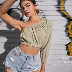 Короткий топ на одно плечо Shein