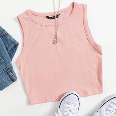 Обычный короткий жилет-топ Shein