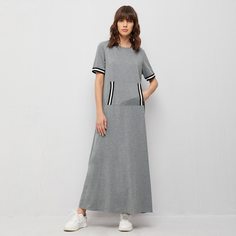 Платье с карманом и полосками Shein