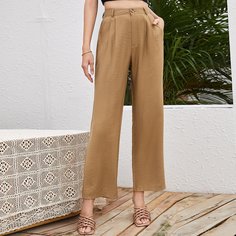 Прямые брюки с карманом Shein
