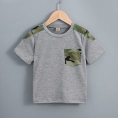 Футболка с карманом для мальчиков Shein
