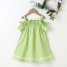 Платье с аппликацией и оборками для девочек Shein