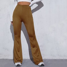 Однотонные брюки-клеш Shein