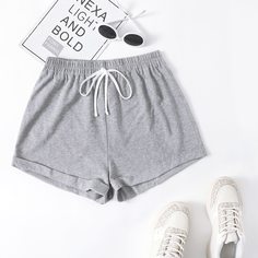 Шорты размера плюс с узлом Shein