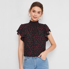 Топ с принтом сердца Shein