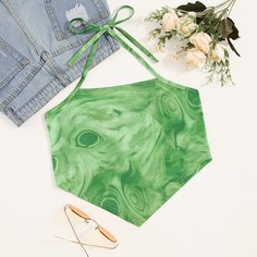 узел сзади тай дай Повседневный Размера плюс жилет Shein