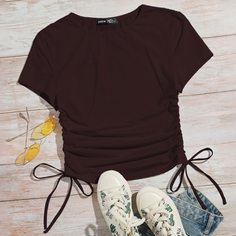 Футболка на кулиске со сборкой Shein