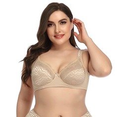 Комплект кружевного нижнего белья размера плюс на косточках Shein