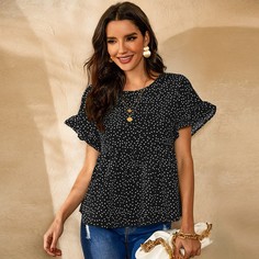 Оригинальная блузка в горошек Shein