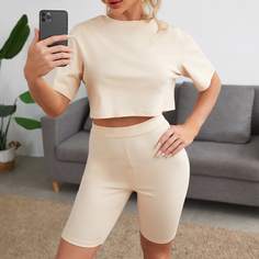 Короткий топ и велошорты Shein