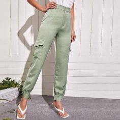 Брюки-карго с карманом Shein