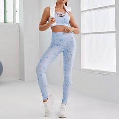 крест на крест Мрамор Спортивный комплектный костюм Shein