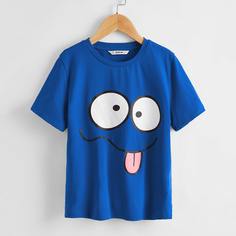 Топ с мультяшным принтом для мальчиков Shein