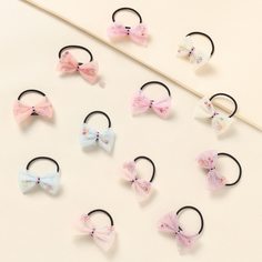 12шт резинка для волос с бантом для девочек Shein