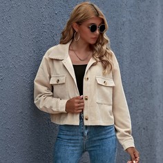 Короткая куртка с пуговицами и карманом Shein