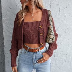 Короткий кардиган и бандо Shein