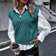 Однотонный трикотажный жилет Shein