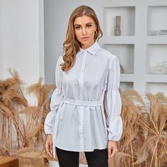 Блузка с поясом и оригинальным рукавом Shein