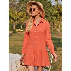 Платье-рубашка с пуговицами Shein