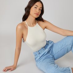 Одноцветный Повседневный Боди Shein
