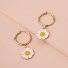 Серьги-подвески с цветком Shein