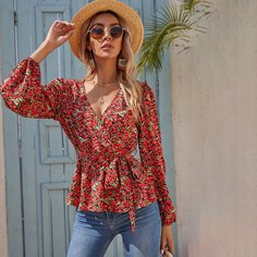 Пояс Цветочный Бохо Блузы Shein