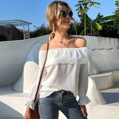 Блузка с открытыми плечами Shein