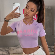 Топ с текстовым принтом Shein