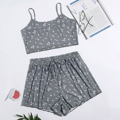 узел В горошек милый Пижама Shein