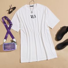 буква Повседневный Футболки Shein