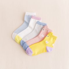 5 пар носки с цветочным принтом для девочек Shein