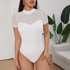 Трикотажное боди в рубчик Shein