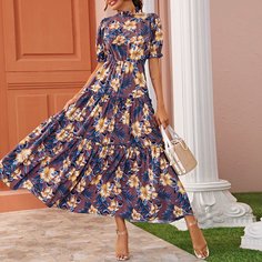 Платье с цветочным принтом Shein