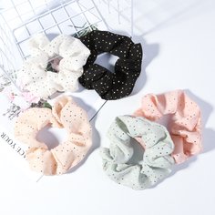5шт резинка для волос в горошек Shein
