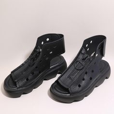 Ажурный Одноцветный Модный Туфли на танкетке Shein