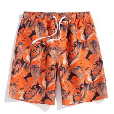 на кулиске Растения Отпуск Мужские шорты Shein